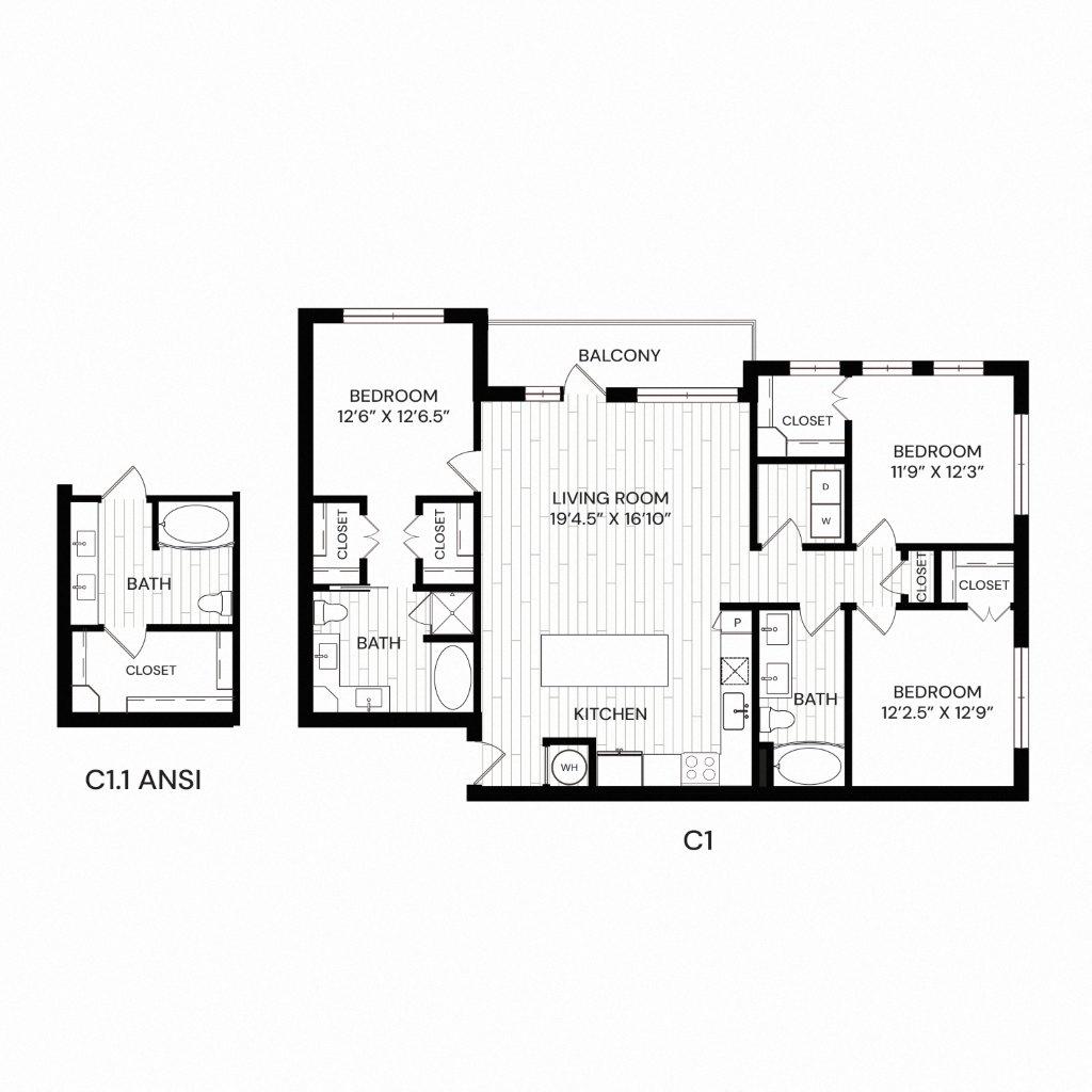 Aura Southgate C1 Floor Plan